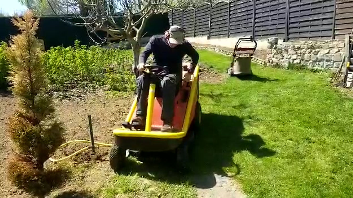 Demo large lawn mower